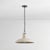 Mid-Century Modern Hudson Valley Lighting Pottersville 18 in. 1 Light Pendant in Distressed Bronze and Ceramic Ivory Crackle Finish For Sale - Image 3 of 6
