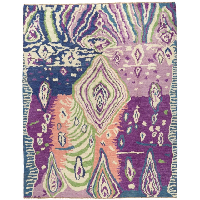 Vintage Modern Moroccan Area Rug - 10'05 X 13'02 For Sale - Image 10 of 10