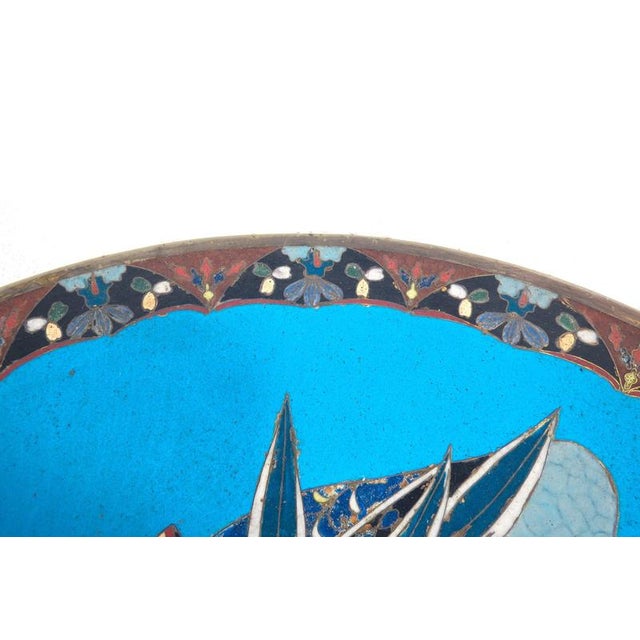 Meiji Cloisonné Enamel Plate, Japan For Sale - Image 6 of 18