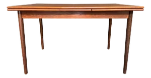 Vintage Danish Mid Century Modern Teak Dining Tables With Leaves