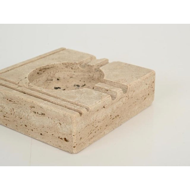 Mid-Century Modern Square Travertine and Marble Ashtray by Mannelli, 1970s For Sale - Image 6 of 14