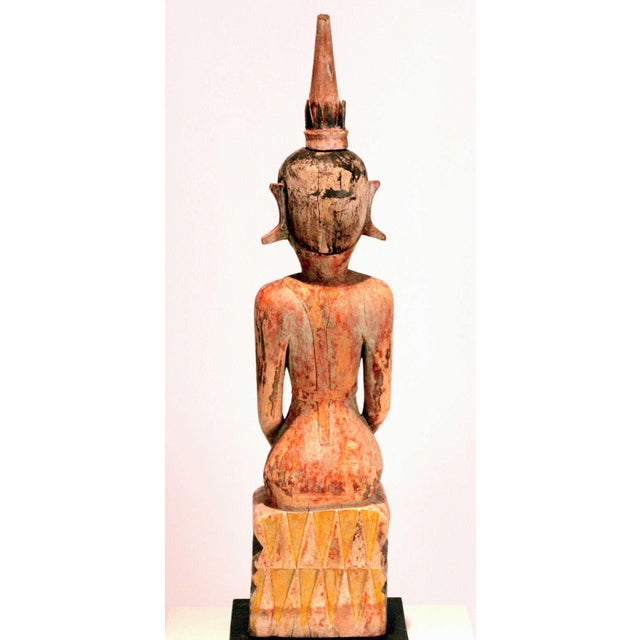 Chrome Three Village Buddha Statues from Laos For Sale - Image 8 of 10