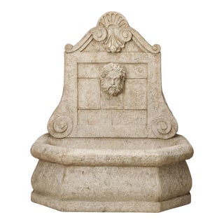 Reproduction French Style Faux Stone Fountain Made of Fiberglass For Sale