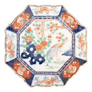 Antique 19th Century Japanese Meiji Period Imari Octagonal Charger Plate