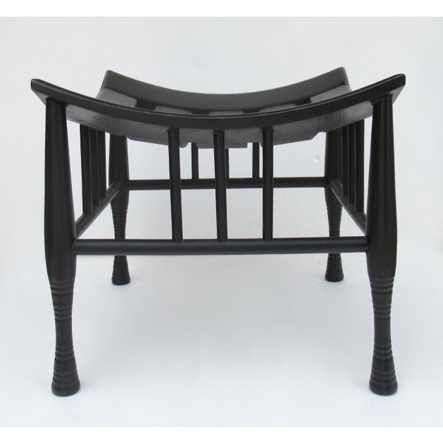 Early C.1920's Liberty & Co. Attr. Anglo-English Egyptian-Revival Thebes Stool Original Ebony Finish For Sale In West Palm - Image 6 of 18
