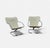 2 x Tubular chrome cantilever chair with a cream canvas sling. Easy to disassemble and wash / 70’s chic post modern style...