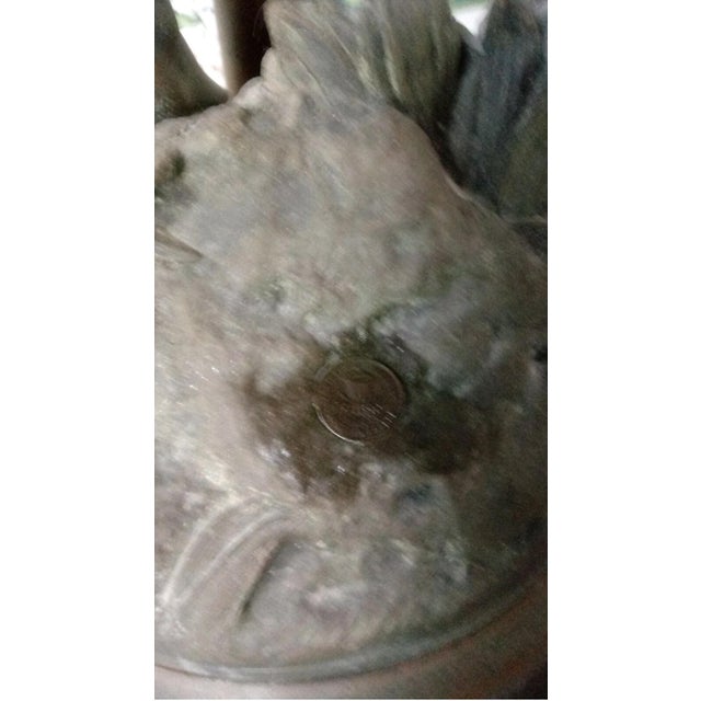 Circa 19th Century Ernest Rancoulet Spelter Sculpture Statue With Foundry Mark & Signature 27" Tall For Sale In Philadelphia - Image 6 of 8