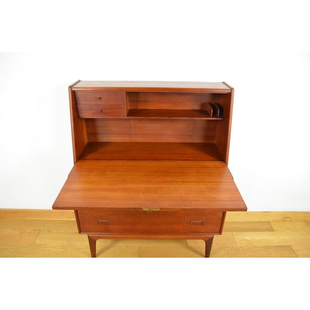 Vintage Danish Secretary in Teak by Arne Hovmand Olsen for Mogens Kold, 1960 For Sale - Image 6 of 18