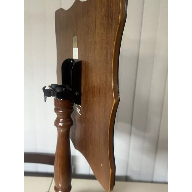 1990s Vintage Bombay Company Wood Accent Tilt Square Side Table For Sale - Image 4 of 8