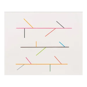 Contemporary Abstract Colored Pencil on Paper Painting "Diagram Drawing 9" by Tom McGlynn