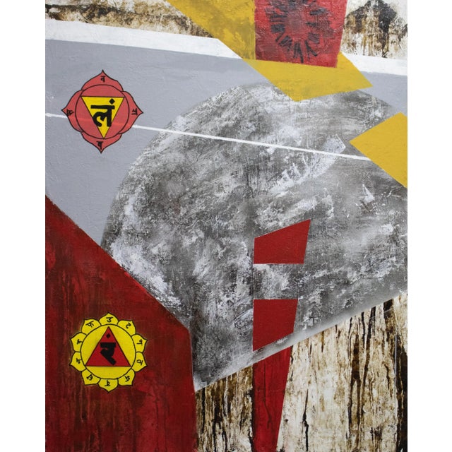 Textile Irakli Kavtaradze (Akuna), Chakra 1, 2020, Mixed Media on Canvas For Sale - Image 7 of 7