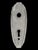 Art Deco style nickel plated door passage brass back plate with a keyhole. The original mounting screws are not available....