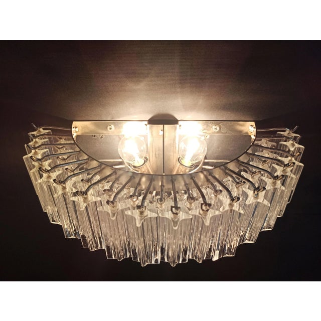 Vintage Murano Glass Sconces with 63 Transparent Quadriedri, 1979, Set of 2 For Sale - Image 12 of 18