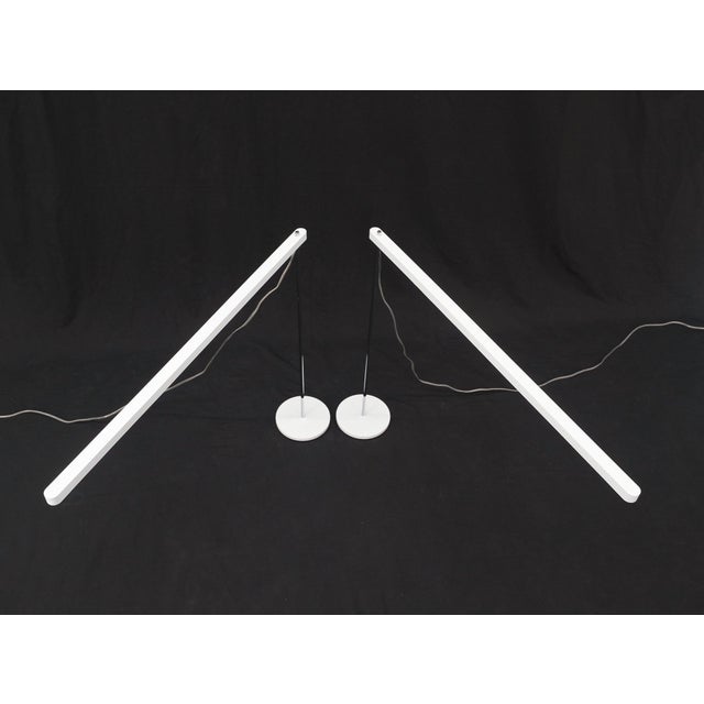 White Pair of Mid Century Italian Modern Artemide Desk Lamps Adjustable Height For Sale - Image 8 of 13