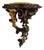 Antique Victorian Rococo Hand-Carved Wooden Wall Shelf with Gilt Accents For Sale