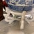 1970s Blue & White Chiboiserie Jardiniere W/Stand For Sale - Image 5 of 7