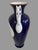 Art Deco Haas & Cajzek Cobalt Blue Vase Large Czech Porcelain Swan Urn Vintage 14.5" Tall For Sale - Image 3 of 10