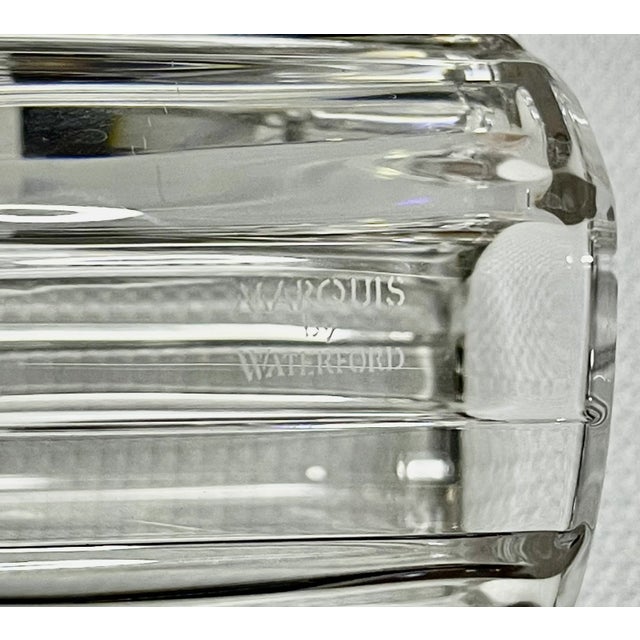 Art Deco Vintage Marquis by Waterford Crystal Candlesticks / Bud Vases- a Pair For Sale - Image 3 of 6
