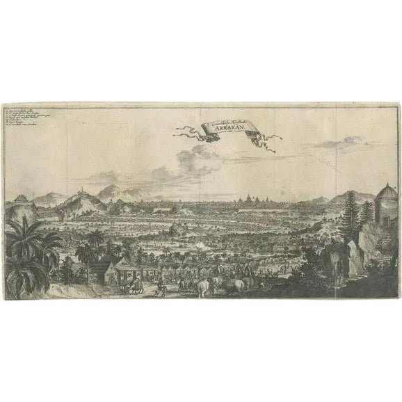 Arnoldus Montanus, Engraving of the Royal City of Arakan, 1676, Paper For Sale - Image 9 of 9