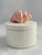 This is a charming Fitz and Floyd off white rounded sea shell ceramic box. The box is a scalloped design with a coral...