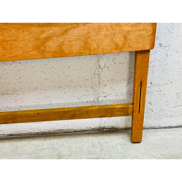 Vintage 1950s Heywood Wakefield Maple Wood Head and Foot Board Set