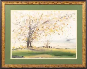 A, Moreira, Landscape, Watercolour on Paper