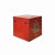 Chinese Chinese Distressed Red Wheel Conch Graphic Square Shape Box For Sale - Image 3 of 5
