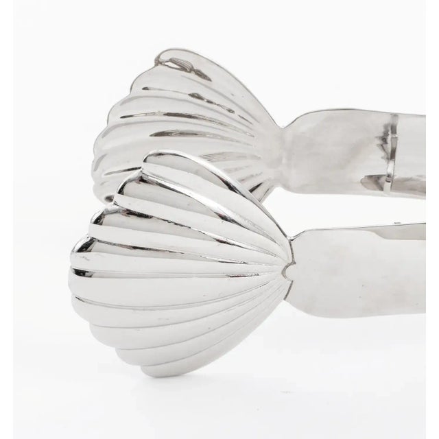 1980s Emilia Castillo Silverplate Seashell Ice Bucket With Matching Tongs For Sale - Image 12 of 12