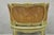 Vintage French Louis XV Style Green Painted Gold Gilt Cane Bergere Arm Chair For Sale - Image 15 of 17