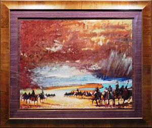 1990s Earl Biss "They Stood Like the Glory of the Sun" Framed Hand Signed Print