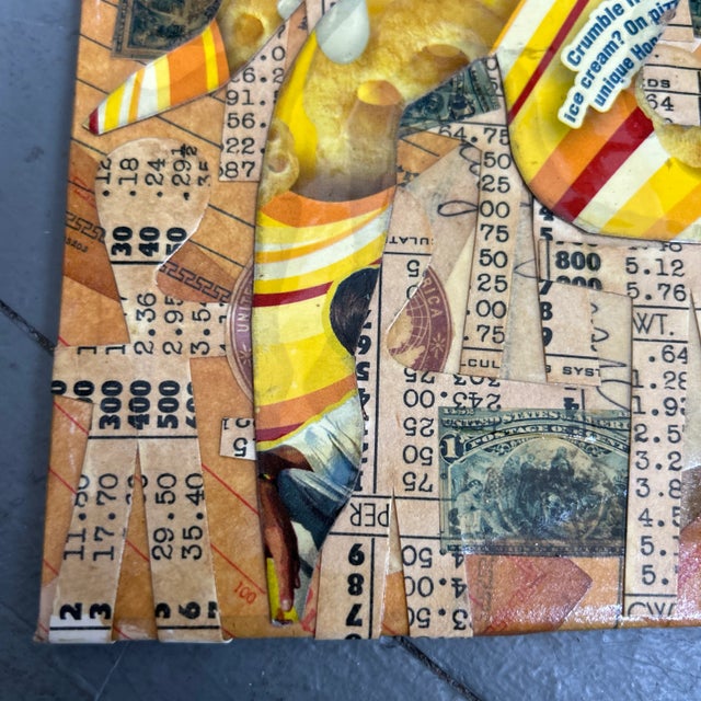 Contemporary Contemporary Original Wayne Cunningham “Running Man” Collage For Sale - Image 3 of 4