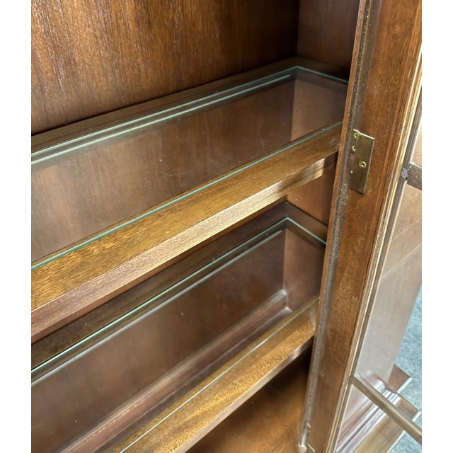 Vintage Hickory Chair William E. Poole Collection China Cabinet For Sale - Image 10 of 14