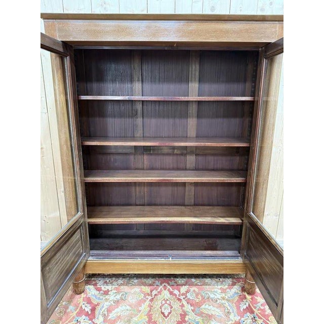 Wood Empire Style Display Cabinet in Mahogany For Sale - Image 7 of 8
