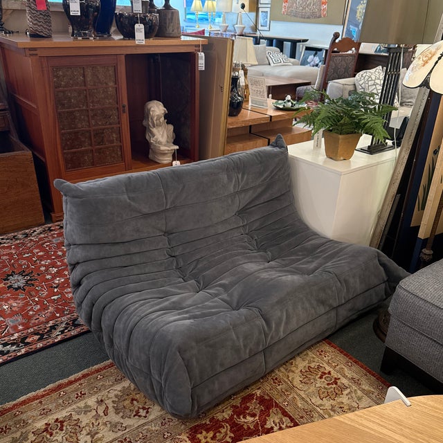 Design Plus Gallery presents the Alcantara Chic Togo Loveseat by Michel Ducaroy for Ligne Roset. This is a Ligne Roset...