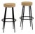 Set of Metal and Fabric Stools, 1980s, Set of 2 For Sale