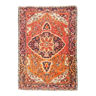 Orange Antique Zabihi Collection Persian Sarouk Ferehan Rug - A Pair - 3'4" x 5' For Sale