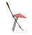 Red Postmodern Folding Chairs With Triangular Red Seats, Set of Four Circa 1985 Italy For Sale - Image 8 of 17
