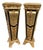 1980 French Louis XVI Black Gold Marble Pedestals - Pair For Sale