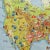 Vintage North America Economy Map, 1970s For Sale - Image 4 of 6