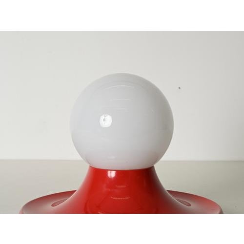 Red Light Ball Wall Lamps in Glass and Metal by Castiglioni for Flos, Italy, 1970s, Set of 2 For Sale - Image 6 of 13