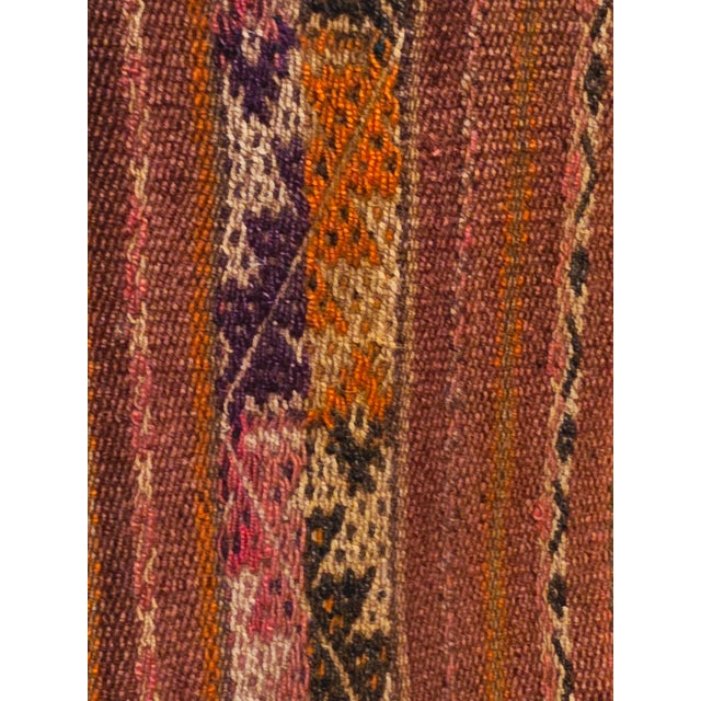 Vintage 1960s Andean Handwoven Heavy Wool Textile – Traditional Artisan Loom Weaving For Sale - Image 4 of 6
