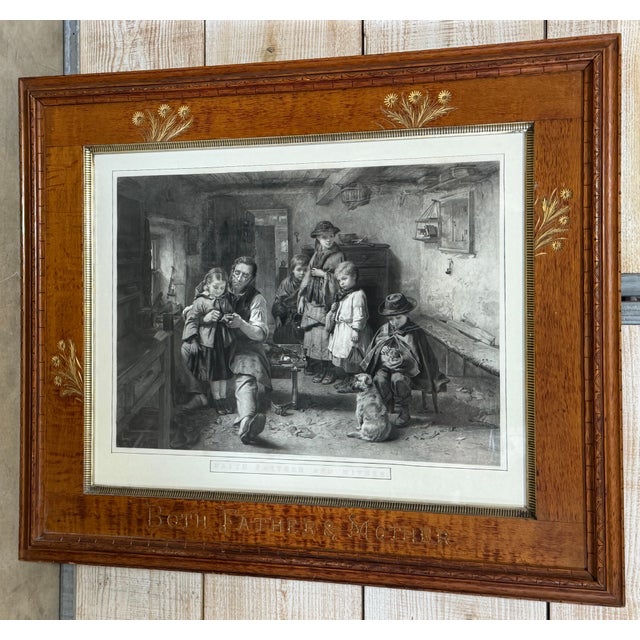 Thomas Faed, “Baith Faither and Mither” Aesthetic Movement Frame, Circa 1875 For Sale - Image 6 of 14