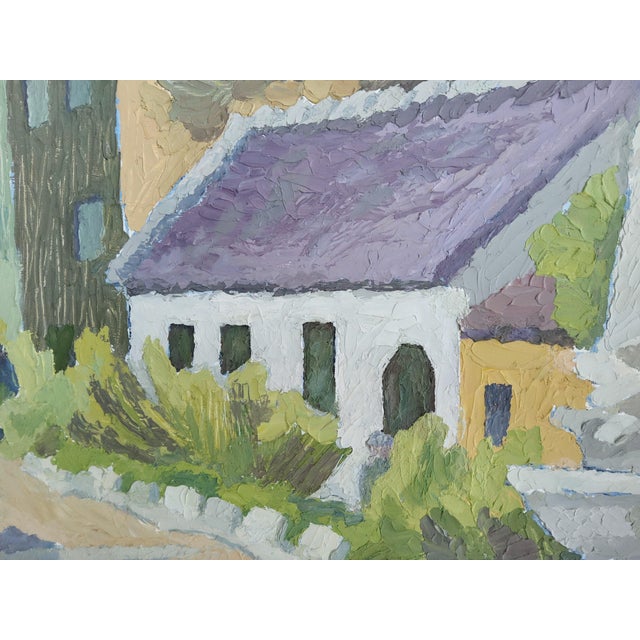 Green Modernist Swedish Landscape Painting by Arne Granhall 1983 For Sale - Image 8 of 18