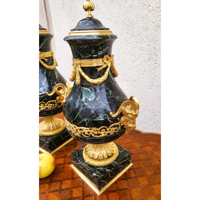 Marble and Bronze Cassolettes, Set of 2 For Sale - Image 15 of 18