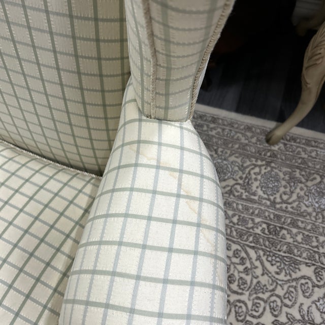 Late 20th Century Late 20th Century Queen Anne Style Mahogany Wingback Chair For Sale - Image 5 of 5