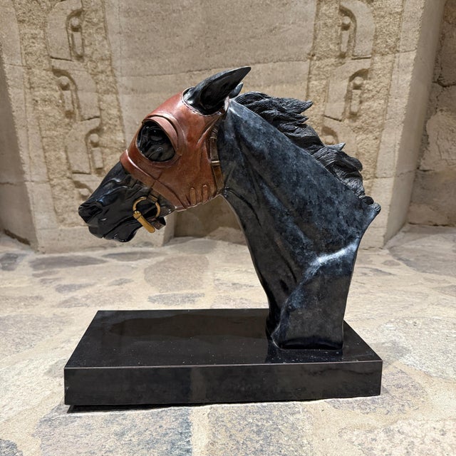 Pam Foss Studio Gallery Bronze Racehorse Sculpture For Sale - Image 11 of 11