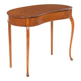 1930s French Bird's Eye Maple Vanity Dressing Table For Sale