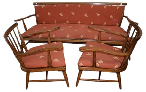 Bench & Armchairs by Praun Anna Lülja for Haus & Garten, 1950s, Set of 3