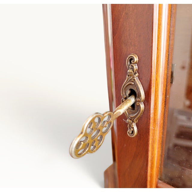Vintage Dutch Glazed Wall Display Cabinet in Curio Vitrine, Netherlands, 1960s For Sale - Image 6 of 13