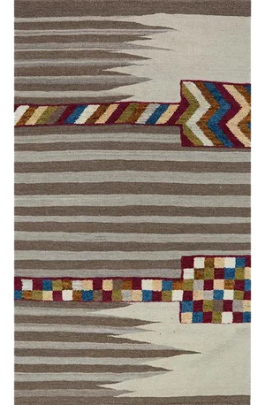 Handwoven Scandinavian Style Persian Kilim Area Rug - 4′ × 6′9″